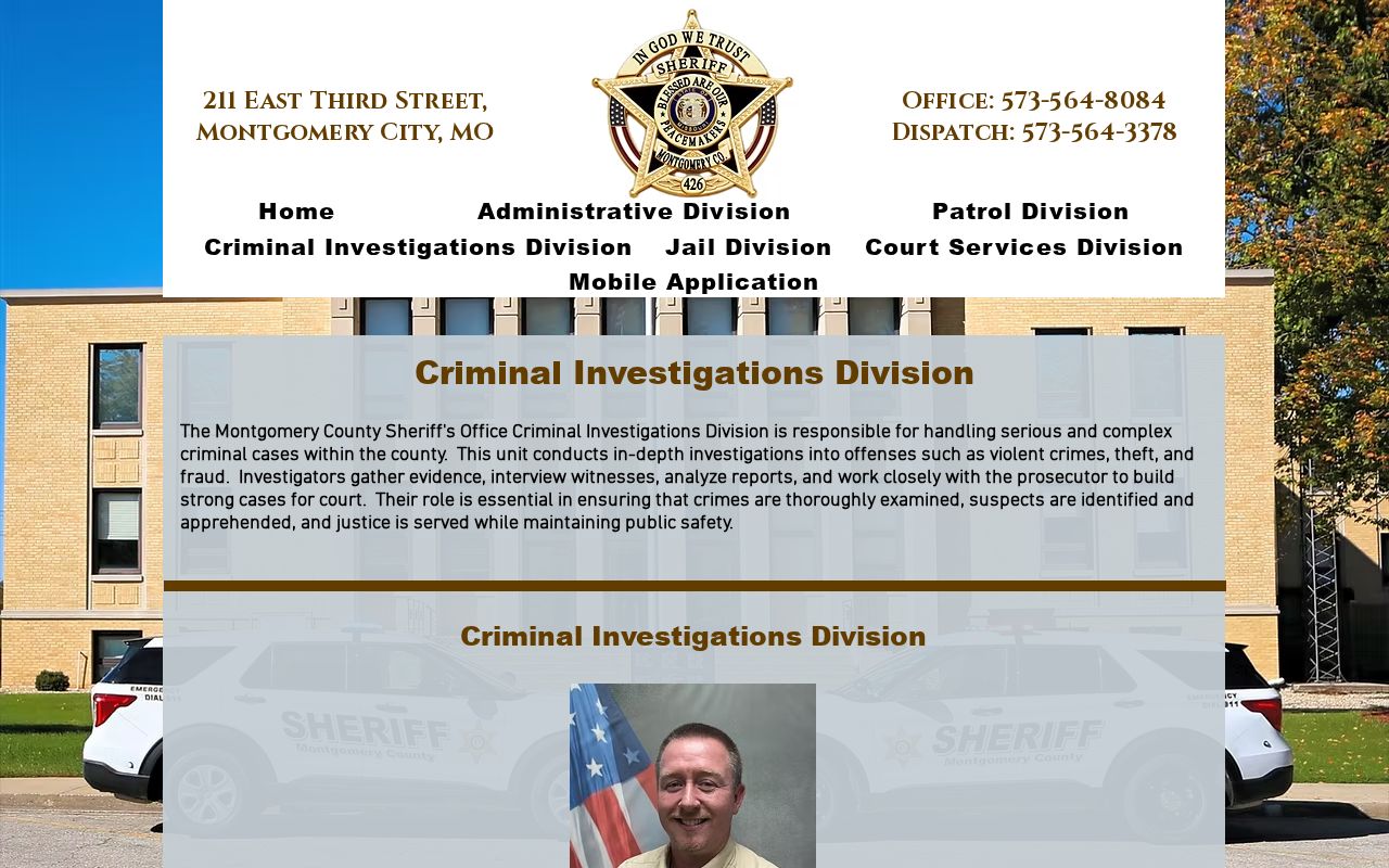 Montgomery County criminal investigations and arrest record source