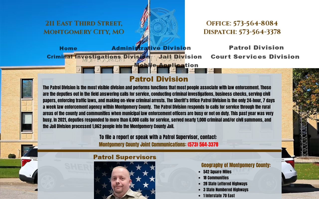 Montgomery County criminal history patrol and arrest record coverage